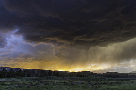 mountain under gray clouds thumbnail