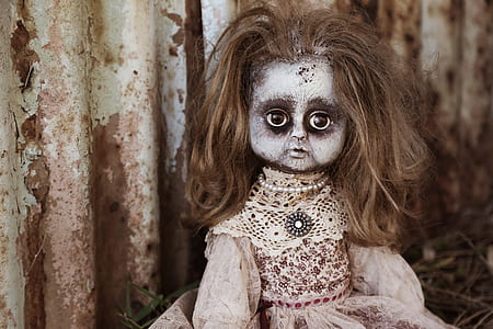 monster doll wearing white dress thumbnail