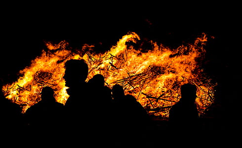 people, night, dark, silhouette thumbnail
