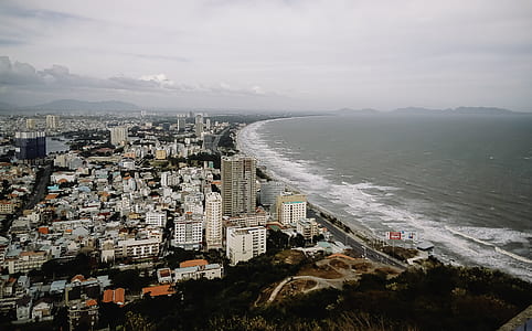 city skyline near body of water at daytime thumbnail