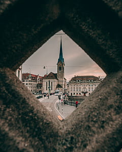 view of brown and blue cathedral thumbnail