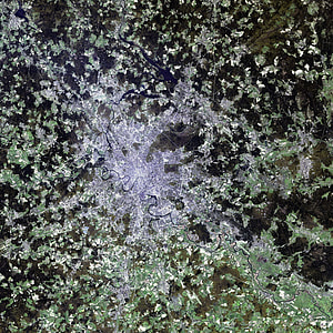Satellite Image of Moscow and Suburbs, Russia thumbnail