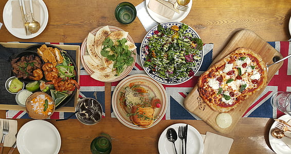 bunch of foods on top of table thumbnail