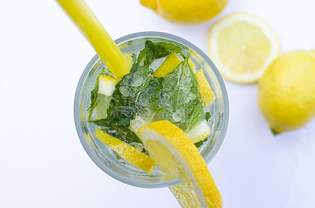 clear glass cup filled with lemon juice thumbnail
