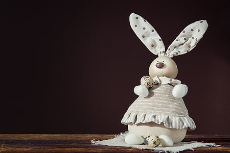 rabbit plush toy on surface thumbnail