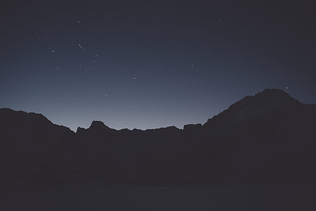 photo of mountain during nightime thumbnail