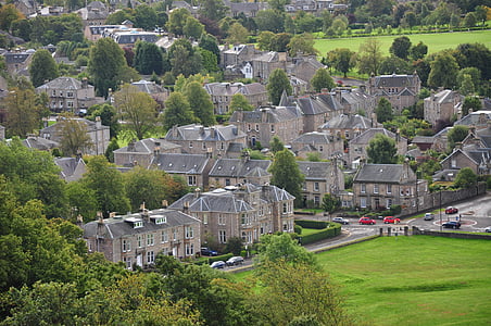 aerial photo of buildings beside trees thumbnail