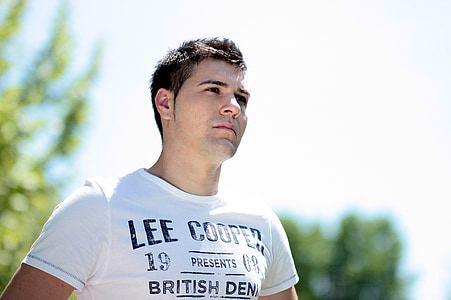 man wearing white shirt thumbnail