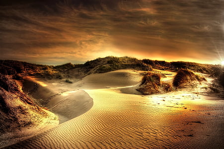 desert during orange sunset thumbnail