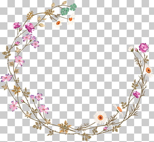 Borders and Frames frame Flower , Purple fresh flowers border texture, white and red petaled flowers illustration PNG clipart