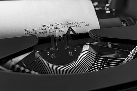 Grayscale Photo of a Typewritten Prayer thumbnail