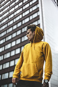 Photography of Guy Wearing Yellow Hoodie thumbnail