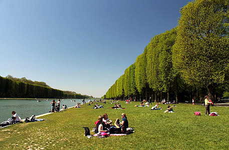 people gathered inside park with trees and water thumbnail