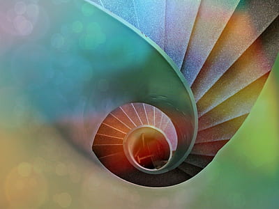brown spiral staircase thumbnail