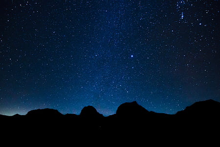 mountains during night time thumbnail