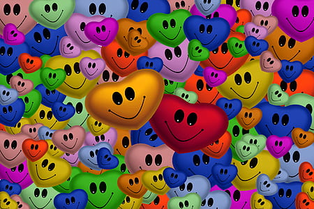 assorted-color heart smiley balloon illustration thumbnail