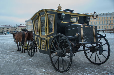 black and brown carriage in daytime thumbnail