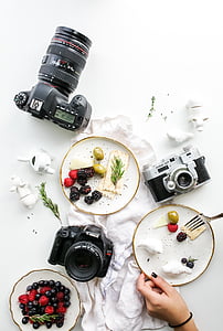 person holding saucer with dessert on top thumbnail
