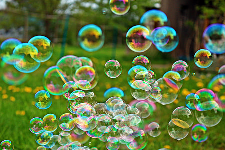 bubbles on grass field thumbnail