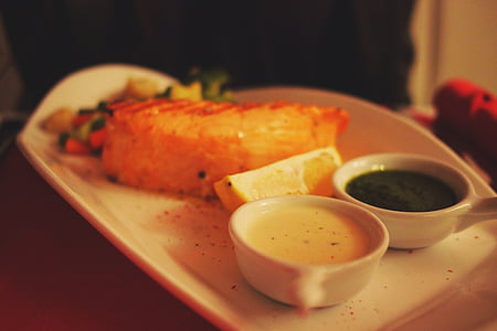 seafood dish with condiments thumbnail
