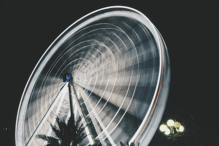white ferris wheel during night thumbnail