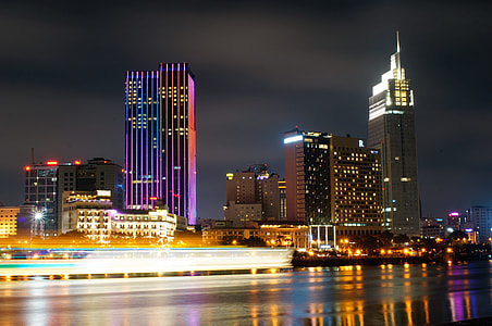 time lapse photography of cityscape at night thumbnail
