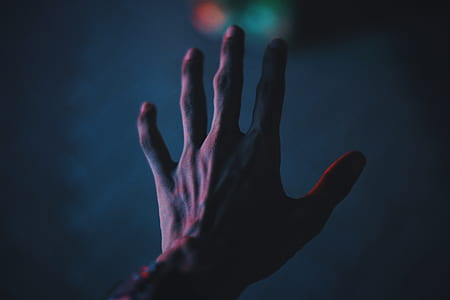 selective focus photography of left human hand thumbnail