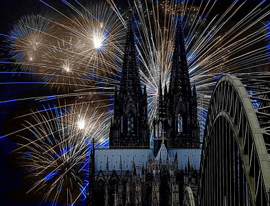 gray concrete castle with fireworks thumbnail