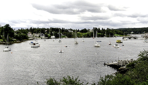 Boats in the River at Hubbards, Nova Scotia, Canada thumbnail