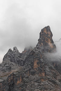 aerial photography of foggy mountain thumbnail