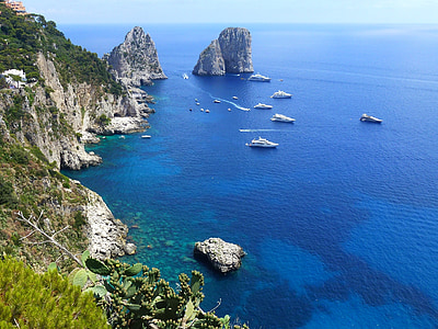 aerial photography of 6 yachts sailing on water during daytime thumbnail