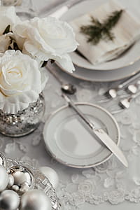 Silver Christmas decorations thumbnail