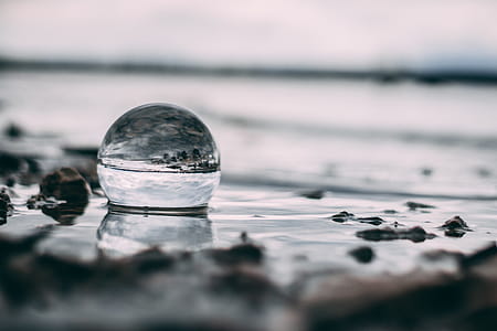 Shallow Photography of Water Drop Near Stones thumbnail