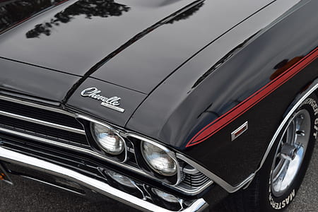 close-up photo of black Chevrolet Chevelle SS coupe thumbnail