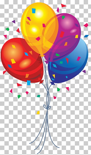 Balloon , Transparent Multi Color Balloons , red, yellow, purple, and blue balloons illustration PNG clipart