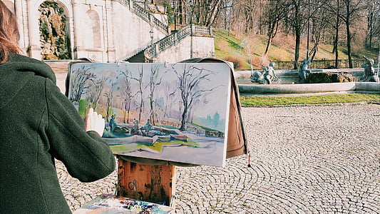 woman in black hoodie top painting thumbnail