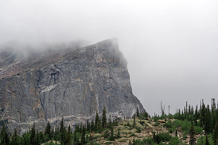 Rock Cliff in the Fog on Colorado thumbnail