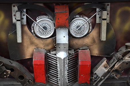 gray and red metal decor thumbnail