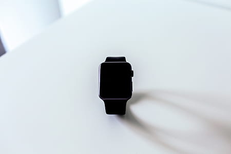 black Apple Watch with sport band thumbnail