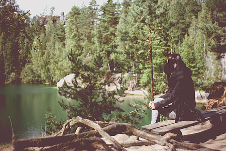 Enjoying View in Adrspach Mountains thumbnail