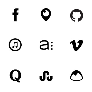 Social svg vector icon sets