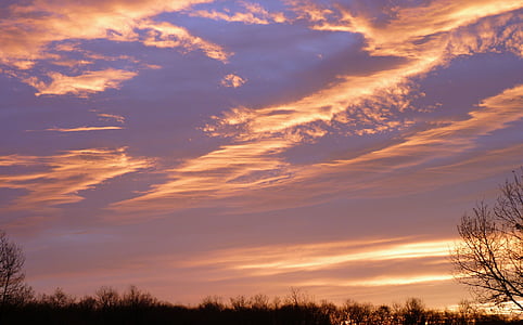 sky with gray clouds during golden hour thumbnail