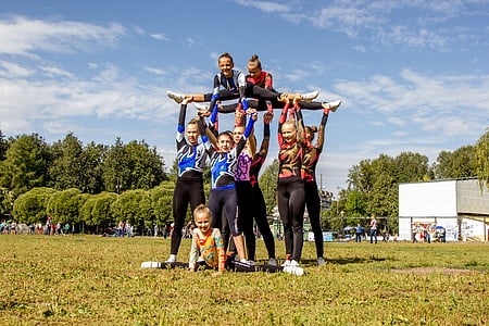 group of female gymnastics outdoor thumbnail
