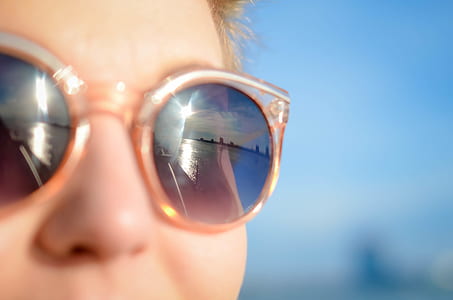 sunglasses, person, glasses, shades, face, sun thumbnail