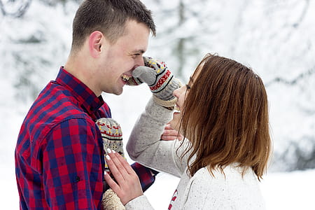cold, snow, man, couple thumbnail
