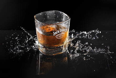 clear Jack Daniels drinking glass thumbnail