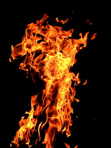 flame burning on black background thumbnail