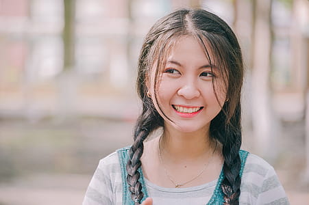 Selective Focus of Girl Smiling thumbnail