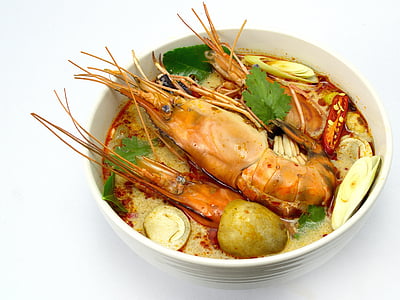 shrimp soup on bowl thumbnail
