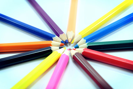 selective focus photography of multicolored coloring pencils thumbnail